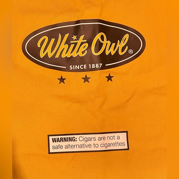 White Owl - Large Canvas Tote Bag - Gold/Yellow - Exclusive Bird Bucks Item! - Picture 2 of 6